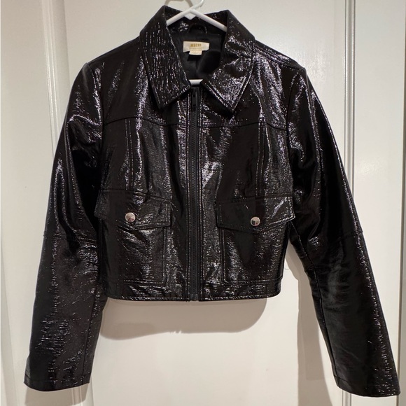 Maeve by Anthropologie Faux Leather Crop Jacket. Excellent condition. FAST Ship - Picture 5 of 8